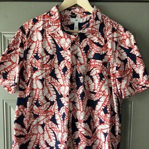Floral Hawaiin short sleeve button down
